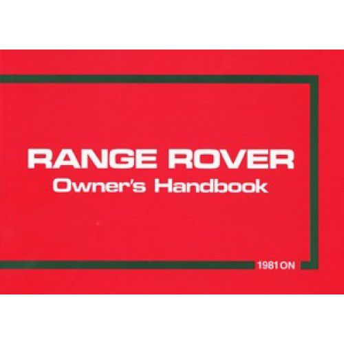 Range Rover Owners Handbook