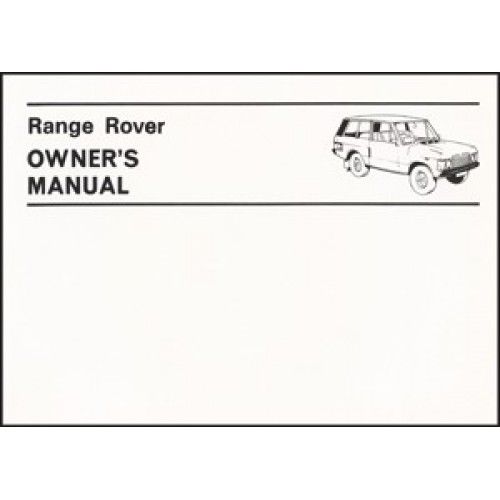 Range Rover Owners Handbook